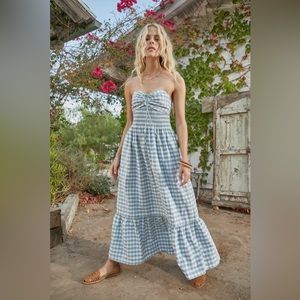 NWT Hunter Bell Lindley Dress, Pale Green Check